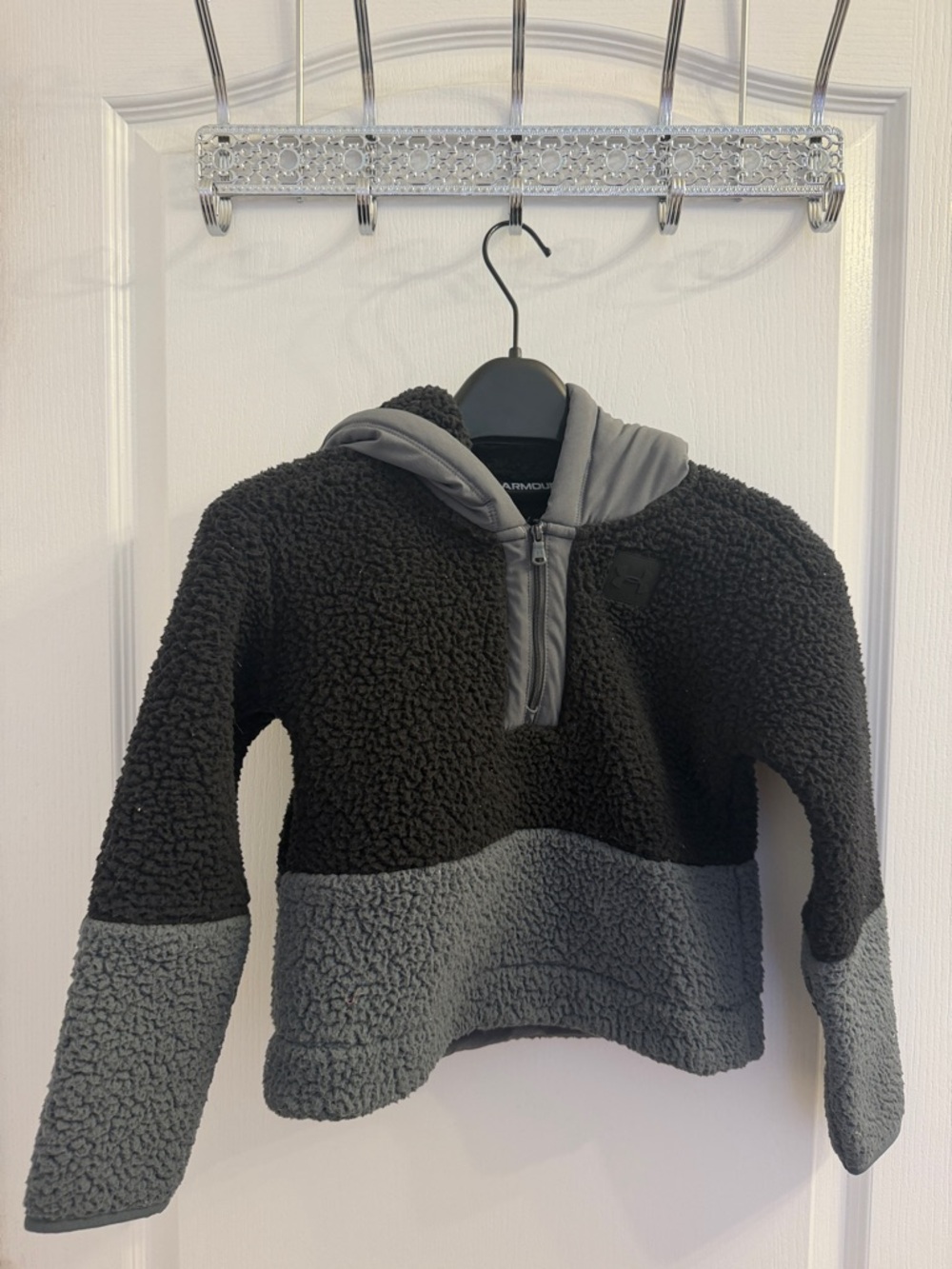 Under Armour Kids Black & Gray Sherpa Half-Zip Hoodie